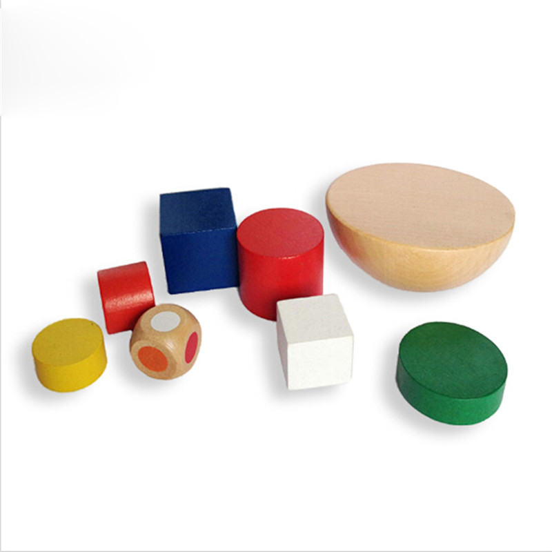 1 Set Wooden Geometric Puzzles Baby Kids Toys Montessori Balancing Game Toys for Children Educational Cognitive Learning Toys
