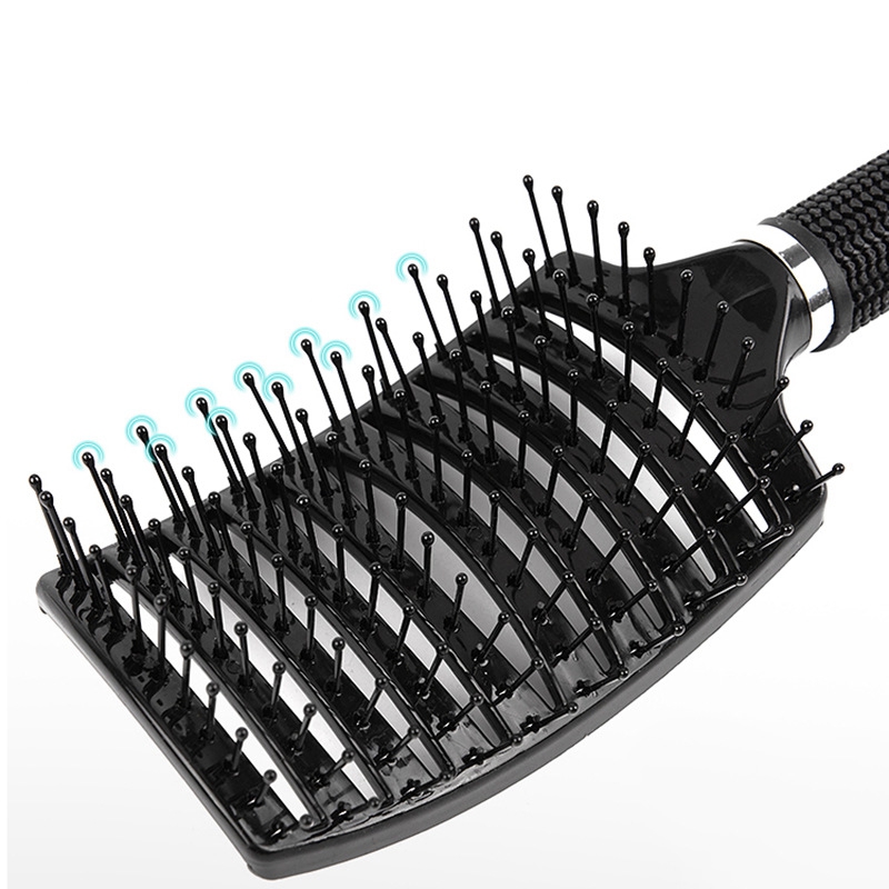 Girls Hair Scalp Massage Comb Hairbrush Nylon Women Wet Curly Detangle Hair Brush for Salon Hairdressing Styling Tools