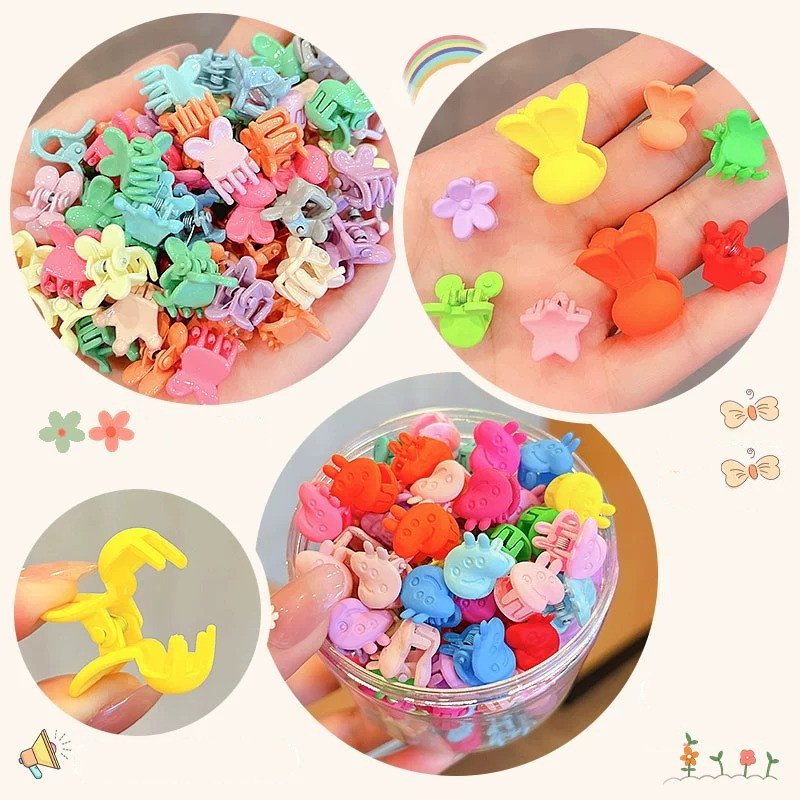 50pc/1 can Macaron hybrid baby grab clip, children's hair clip, little girl hair accessory, cute hair clip, hair clip
