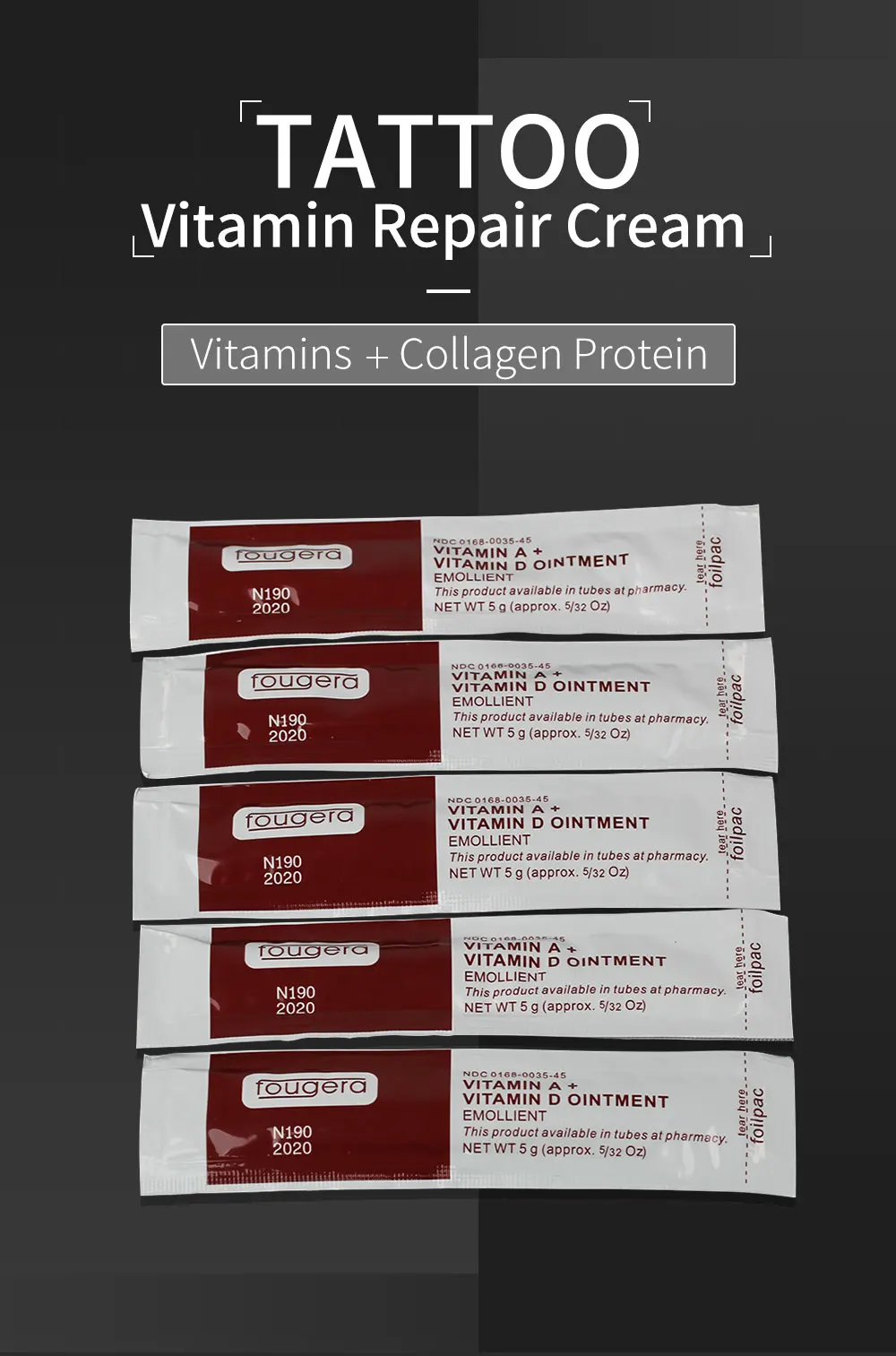 10pcs/lot Tattoo Aftercare Cream A&D Fougera Vitamin Ointment Anti Scar Tattoo Recovery Cream Repair Gel Permanent Tattoo
