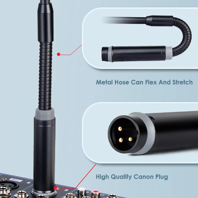 Professional Dynamic DJ Microphone for Mixer Dedicated Disc Shouting Microphone KTV Bar Gooseneck DJ M