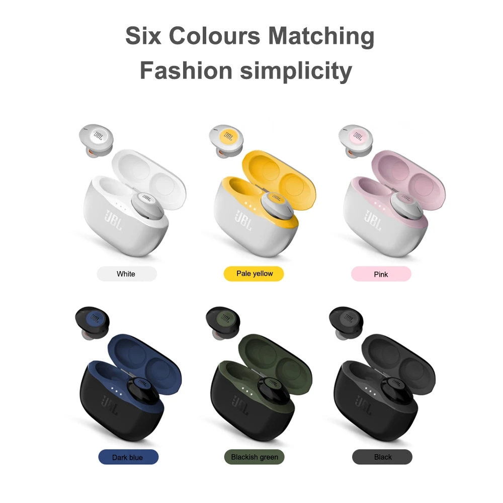 JBL TUNE120/125TWS True Wireless Bluetooth 5.0 Earphones JBL TUNE125 TWS Stereo Calls Earbuds Bass Sound Headset with Mic