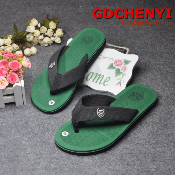 new color striped flip flops beach shoes men's EVA slippers home shoes domestic export XS055