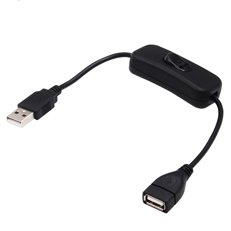 1PCS 28cm USB Cable Male to Female with Switch ON/OFF Cable Extension Toggle for USB Lamp USB Fan Power Supply Line Durable NEW