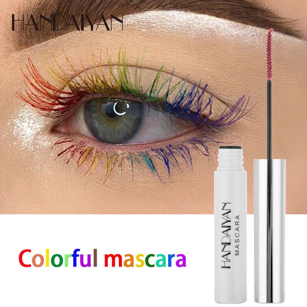 3D Colorful Mascara Lengthening Black White Red Lash Eyelash Extension Eye Lashes Brush Beauty Makeup Long-wearing Color Mascara
