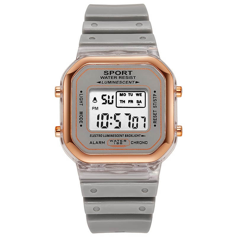 Fashion Brand Student Transparent Electronic Watch Candy Multicolor LED Ladies Sports Waterproof Wirstwatch Clock Gift relógio