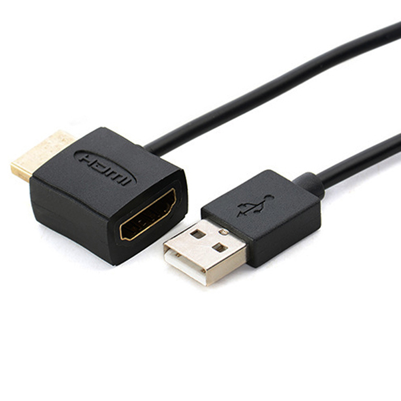 50cm usb 2.0 hdmi male to female adapter extender connector cable Connector Kabel Voor 1080P Hdtv Mannelijke kabel Adapter Black