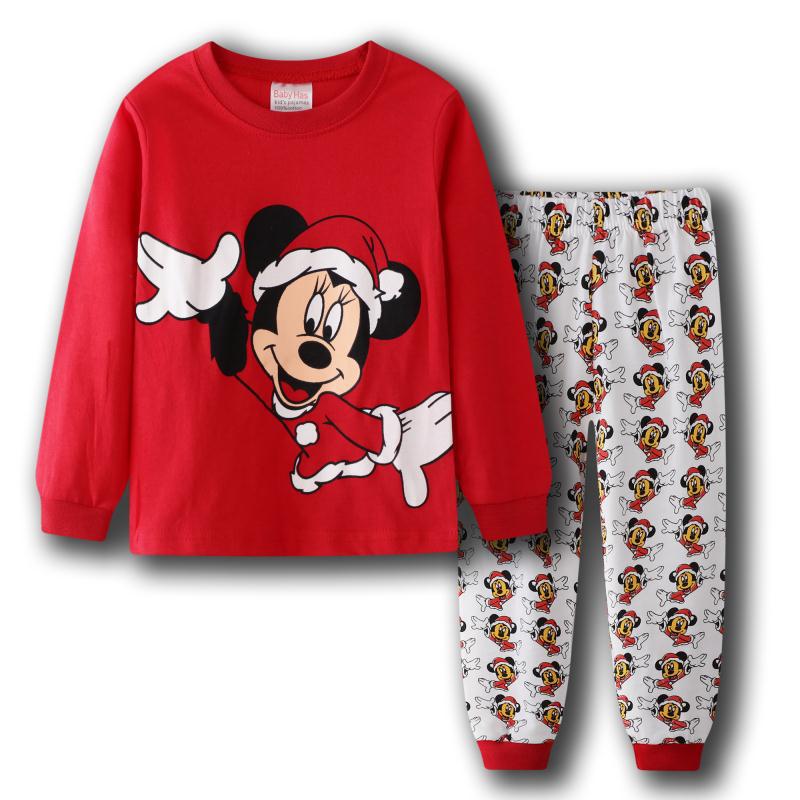Children Clothing Sets Baby Boys Sleepwear Clothes Kids Cartoon Mickey Minnie Mouse Cars Pajamas Set Girl Pijamas Spring Pyjamas