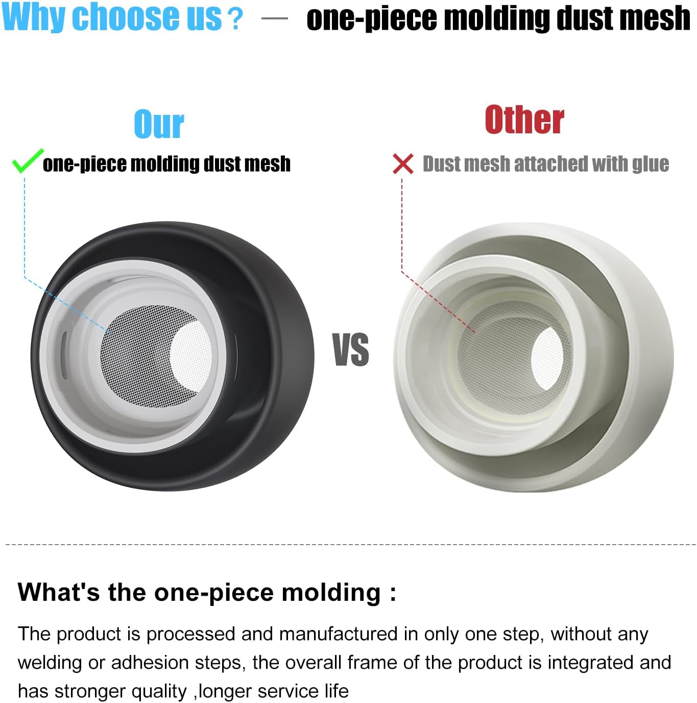 3 Pairs Replacement Ear Tips for AirPods Pro and 2nd Generation with Noise Reduction Hole, Silicone Ear Tips for AirPods Pro with Portable Storage Box
