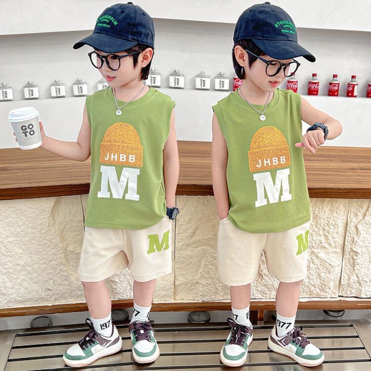 Children Sets Kids Clothes Boys Girls Vest Suit Summer Children's Clothing baby T-Shirts Shorts Tank Top Sleeveless