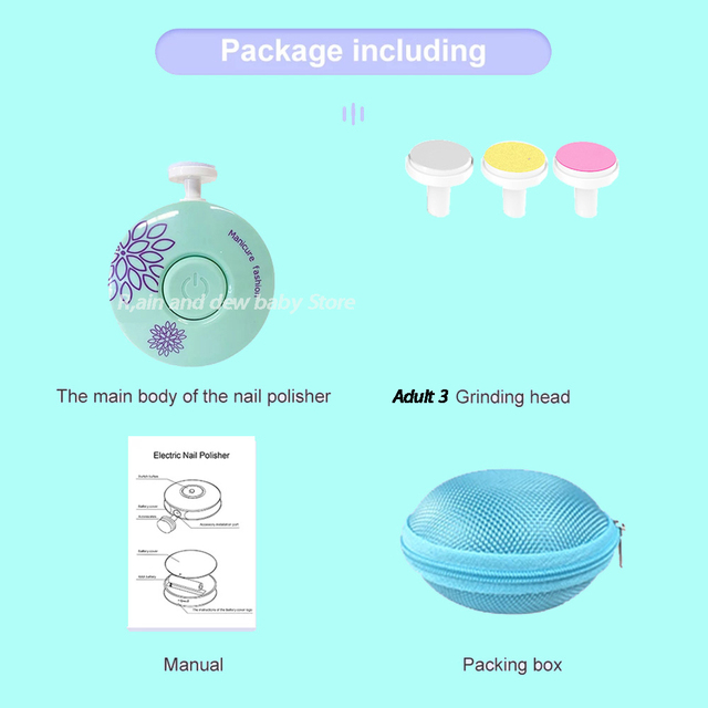 No Case Electric Lime Nail Clipper Goods For Newborn Baby Nail File Care Manicure Set Baby Trimmer Accessories