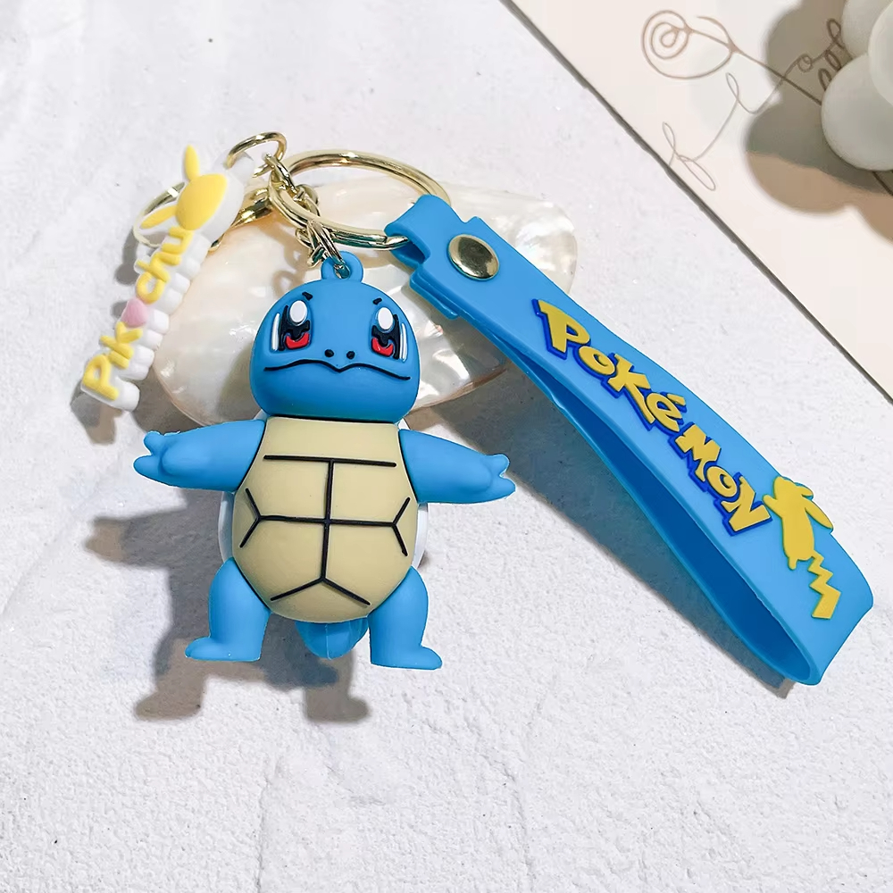 Original Pikachu figurine fashionable cartoon keychain Pokémon anime decorative model toy car decoration children's