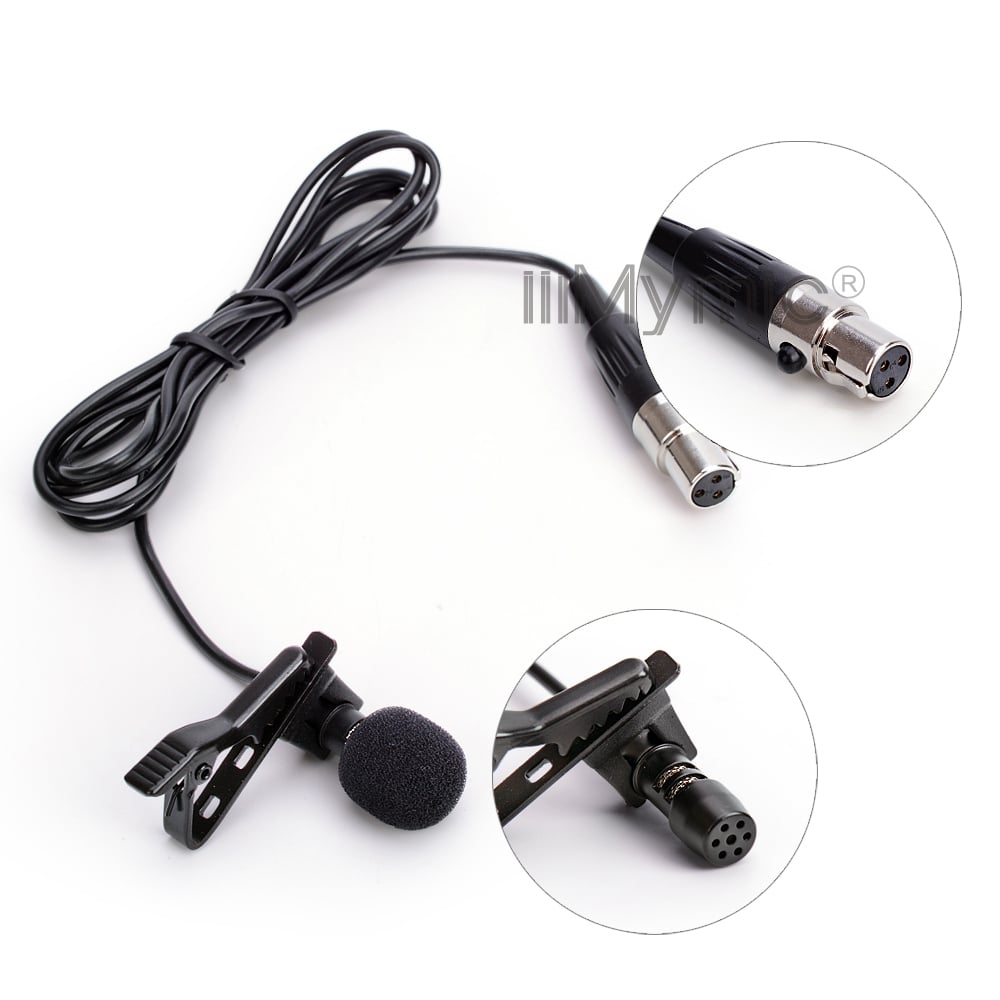 Professional Lavalier Lapel Tie Clip Unidirectional Condenser Microphone For AKG Wireless Body-Pack Transmitter 3 Pin XLR TA3F B