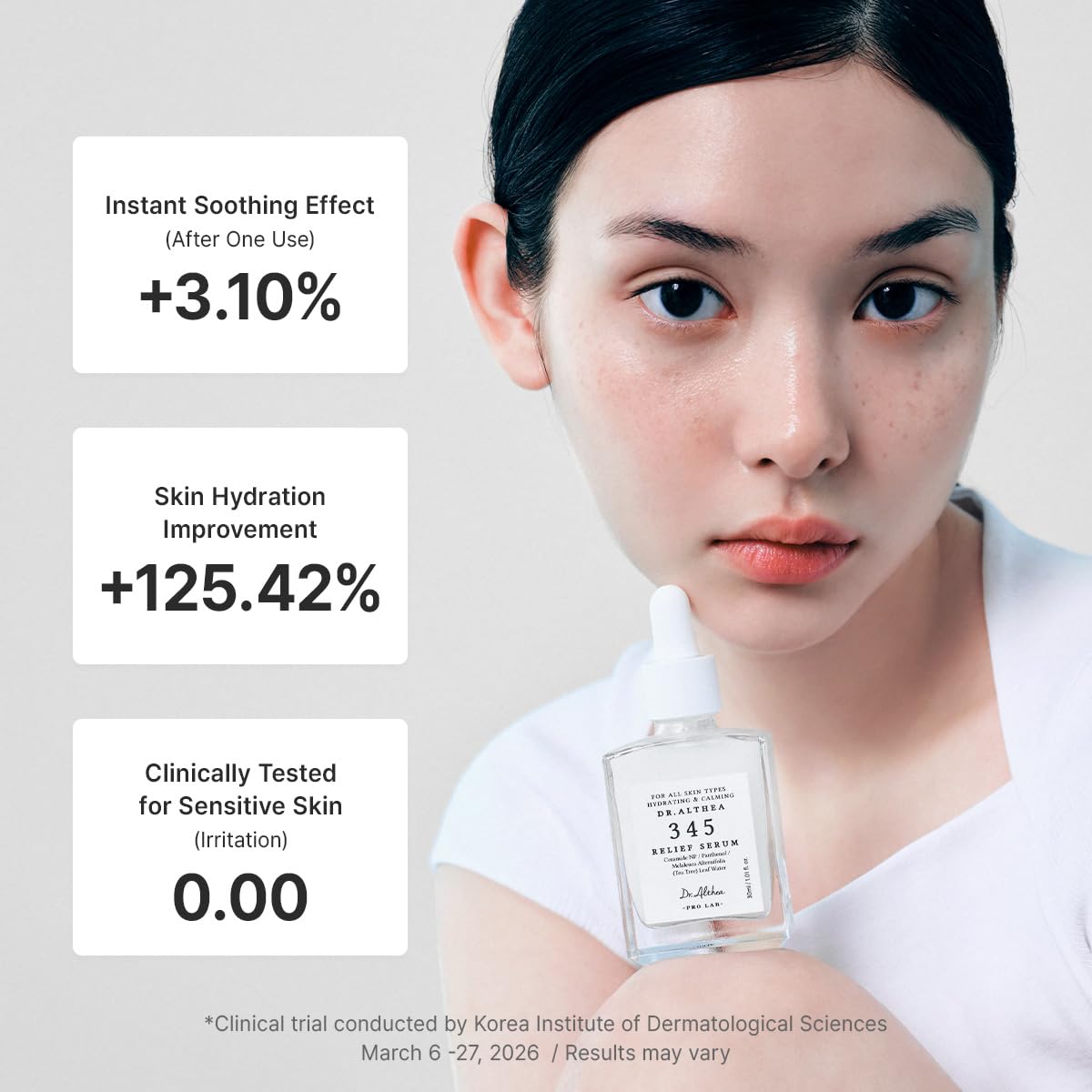 Dr.Althea 345 Relief Serum | Daily Hydrating Face Serum for Dry, Irritated Skin | Soothing Redness & Post-Acne Care, Non-comedogenic | Korean Vegan Sk