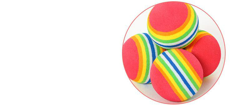Cat Toy Rainbow Ball Environmental Protection Sponge Does Not Fade Pet Vocal Toys Tooth Cleaning Toy Ball Cats And Dogs