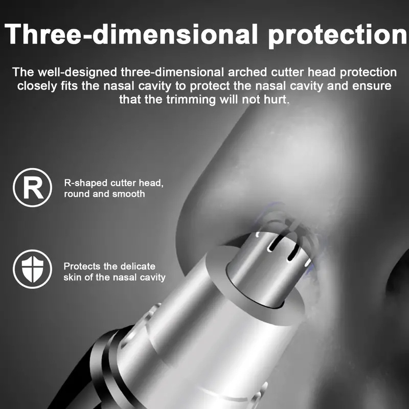 Nose And Ear Hair Trimmer Portable Electric Professional Painless Eyebrow & Facial Hair Trimmer For Men And Woman (No Battery)