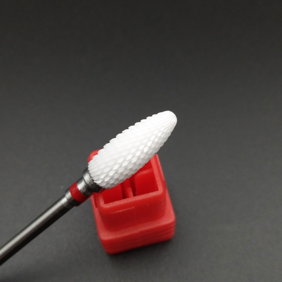Nail Art Ceramic Polishing Head Single Ceramic Cylindrical Round Head Special Tool for Electric Nail Polishing Machine