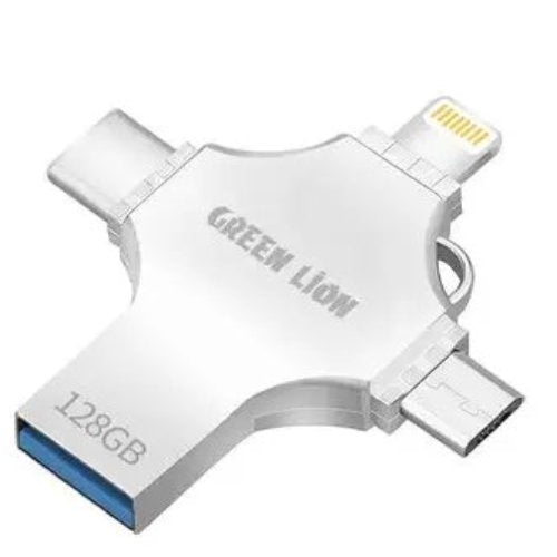 GREEN LION 4IN1 USB FLASH DRIVER 256GB SILVER