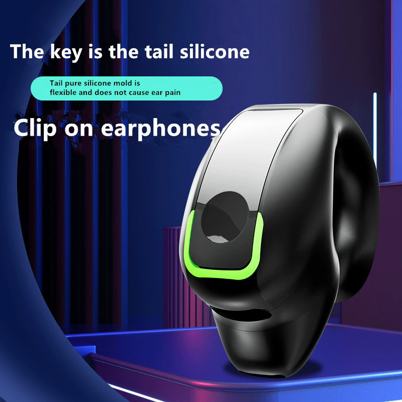 New clip on GD28 Bluetooth earphones with single ear hanging style for business and sports