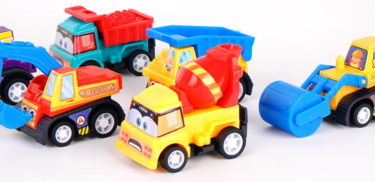 6pcs Car Model Toy Pull Back Car Toys Mobile Vehicle Fire Truck Taxi Model Kid Mini Cars Boy Toys Gift &