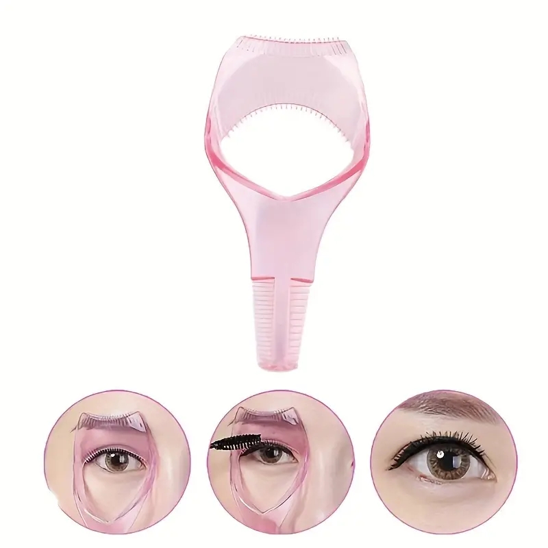 1pc 3 in 1 Eyelash Curler Plastic Mascara Guide Applicator Mascara Eyelash Brush Curler Lash Comb Novelty Multifunction Cosmetic