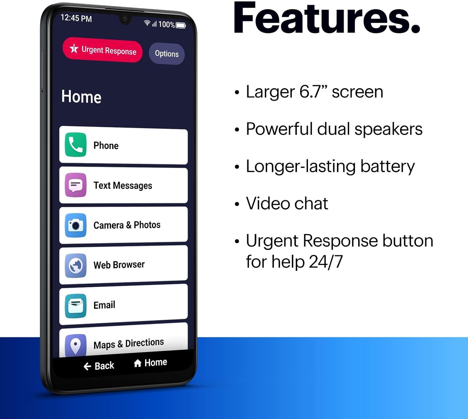 LIVELY Jitterbug Smart4 Smartphone for Seniors - Cell Phone for Seniors - Not Compatible with Other Wireless Carriers - No SIM Needed - Must Be Activa