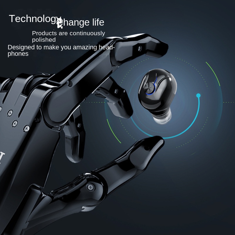 Single In Ear Bluetooth Earphones Handsfree Wireless Headphones Sport Gamer Headset With Mic Earbuds TWS IPX5 Waterproof