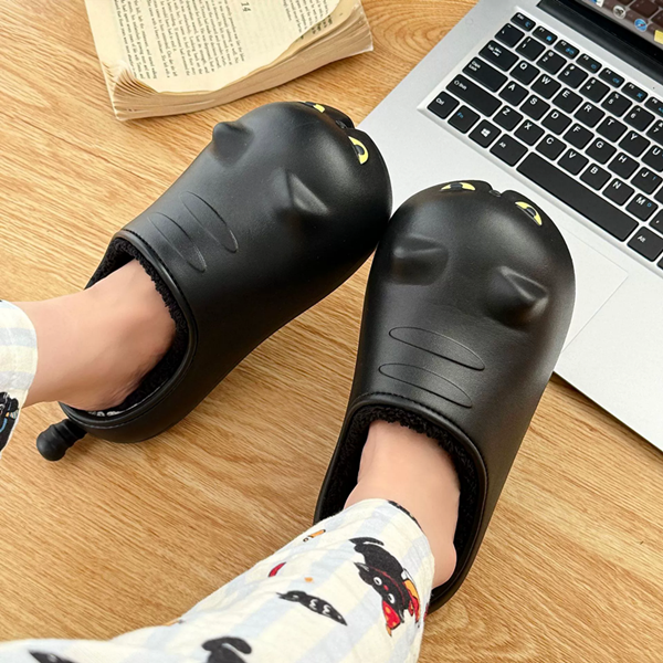 EVA caterpillar Cotton Shoes Winter Comfortable Warm Waterproof Home Shoes Girls' Boy Kawaii Cotton Plush Slippers 2025 New