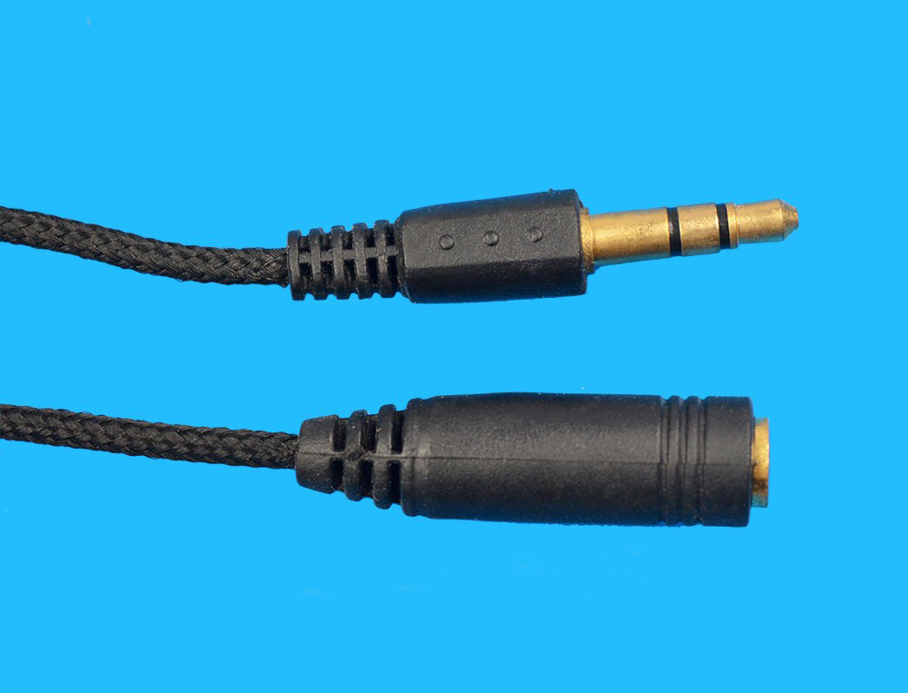 5m Earphone Headphone Stereo Audio Extension Cable Cord for Speaker Phone Nylon Wire 3.5mm Jack Female to Male