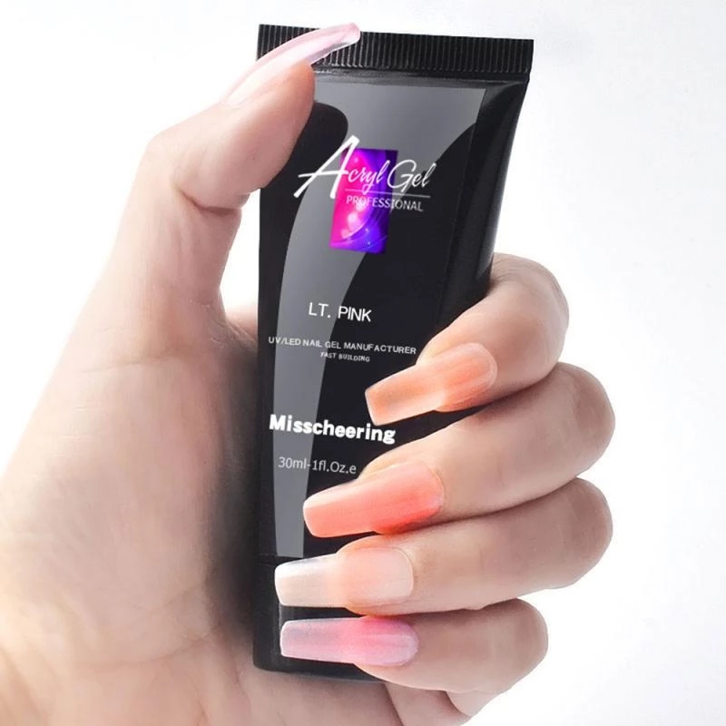 30ML Quick Nail Extension Gel Colorful Building Crystal Polish For Acryl Gel LED Hard Building Gel Nail Art Gel