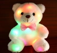 20cm Lovely Soft LED Colorful Glowing Teddy Bear Stuffed Plush Toy Gifts For Birthday