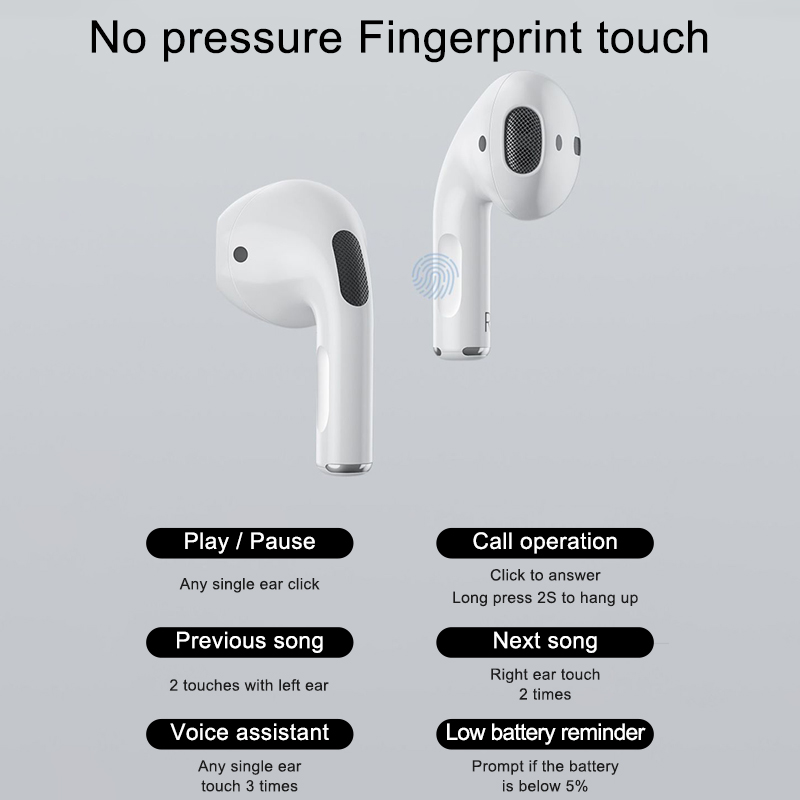 Airs Pro 4 Tws Blutooth Earphone Wireless Sports Gaming Headphones Stereo Earbuds Bluetooth 5.0 for Smart Phone