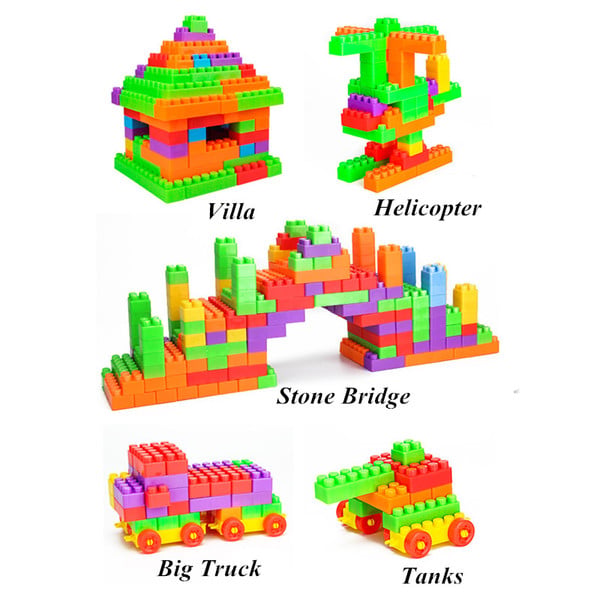 110 Kids Children DIY Windmill Puzzle Building Blocks Construction Learning Educational Toys Christmas gift
