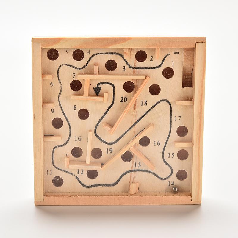 Solitaire Game Wooden Puzzle Toy Maze Board Kids Children Education Learning Intelligence Game Classic Labyrinth Balance Board