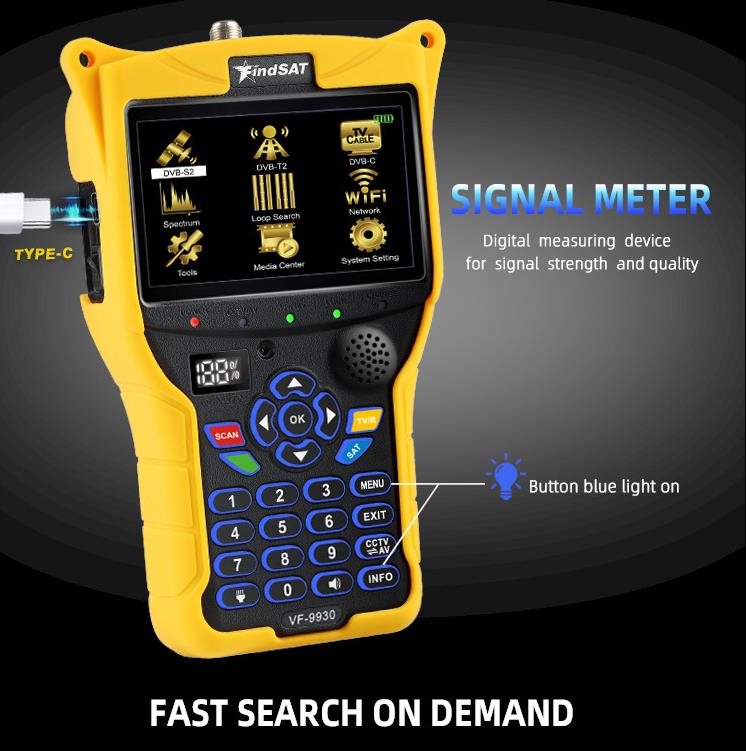 VF-9930 1080P HD GTmedia Finder Satellite Signal Finder DVB-S2/T2/C