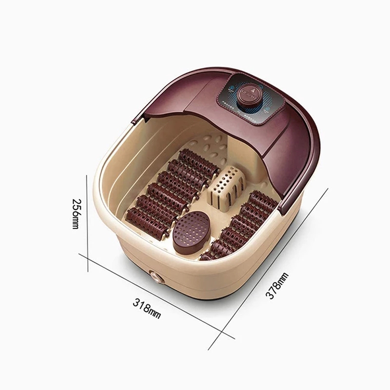 Electric Foot Spa Bath Massager Machine Foot Roller Massage Magnetic Field Infrared Heat Heated Therapy for Stress Relief
