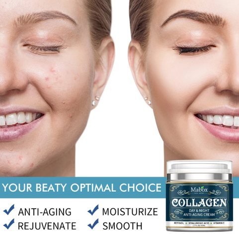 Vitaming C Collagen Anti-Aging Cream, Retinol Face Cream, Hyaluronic Acid, Moisturizing Vitamin E, Skin Whitening Cream