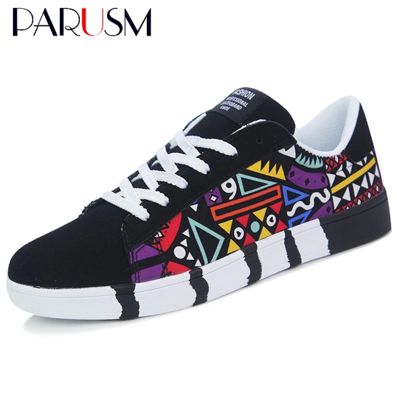 New Men Sneakers Casual Shoes Men Lovers Printing Fashion Flat Vulcanized Shoes chaussures pour hommes Women Sneakers