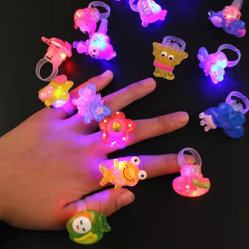 1PC luminous ring, luminous children's toys, creative cartoon, night light flash, elementary school gift