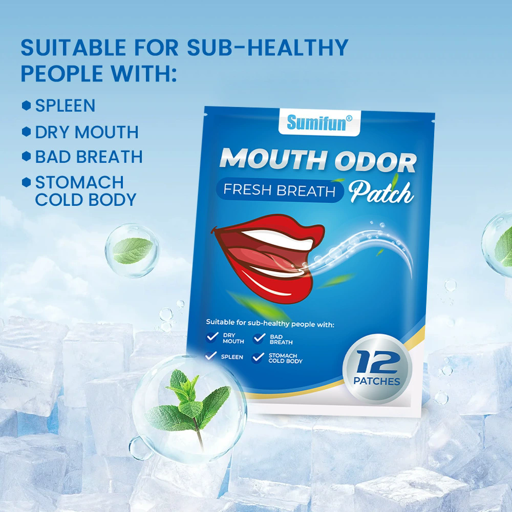 2026 hot selling halitosis patch suitable for people with dry mouth and bad breath, fresh breath oral care patch