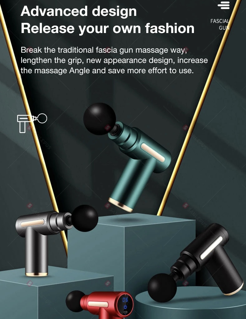 SANLEPUS Electric Massage Gun LCD Display Massager For Body Neck Back Pain Gout Relief Deep Muscle Relaxation Fitness Slimming