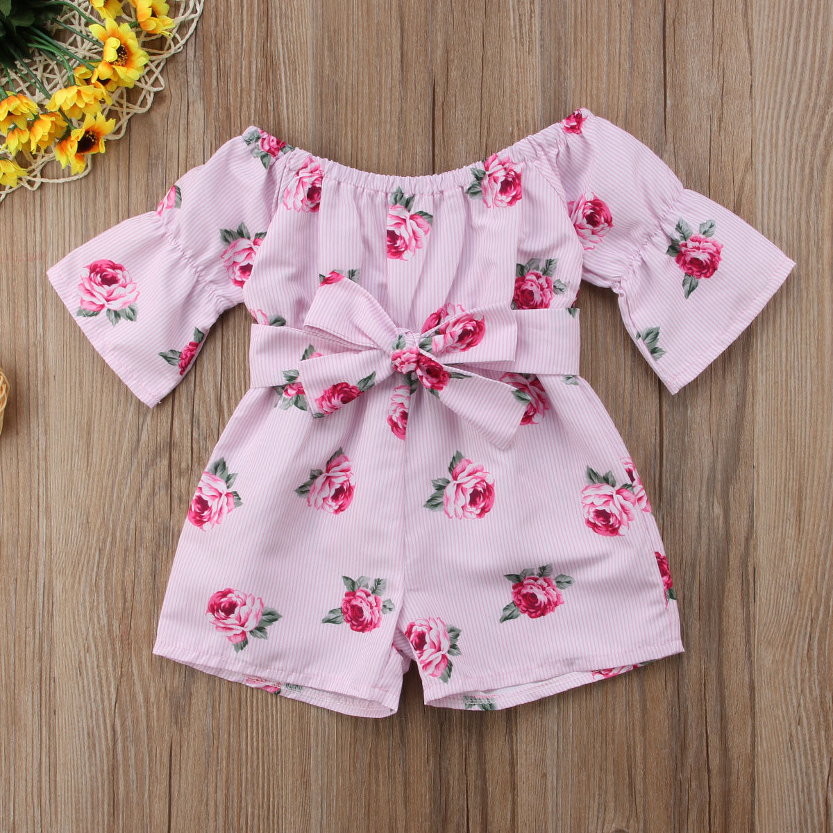 Pudcoco Girl Jumpsuits 6M-5Y US Kids Baby Girl Romper Floral Jumpsuit Sunsuit Summer Outfits Clothes