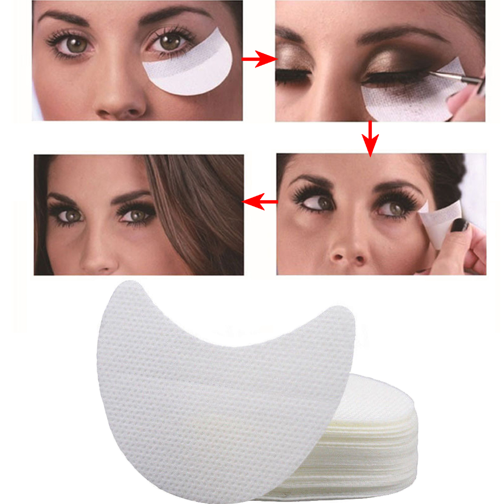 50PCS Eyeliner Shield For Eyeshadow Shields Protector Disposable Pads Lint Free Patch False Eyelash Extension Makeup Tool