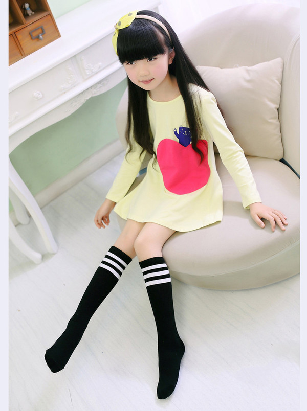Kids Boys Girls Children Cotton School Students Fashion Casual Black White Grey Stockings Boy Girl Socks