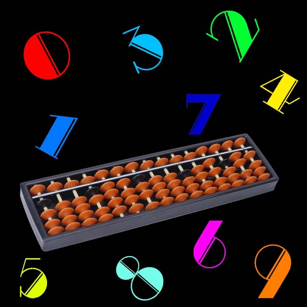 New Plastic Abacus 15 Digits Arithmetic Tool Kid's Math Learn Aid Caculating Toys Gifts