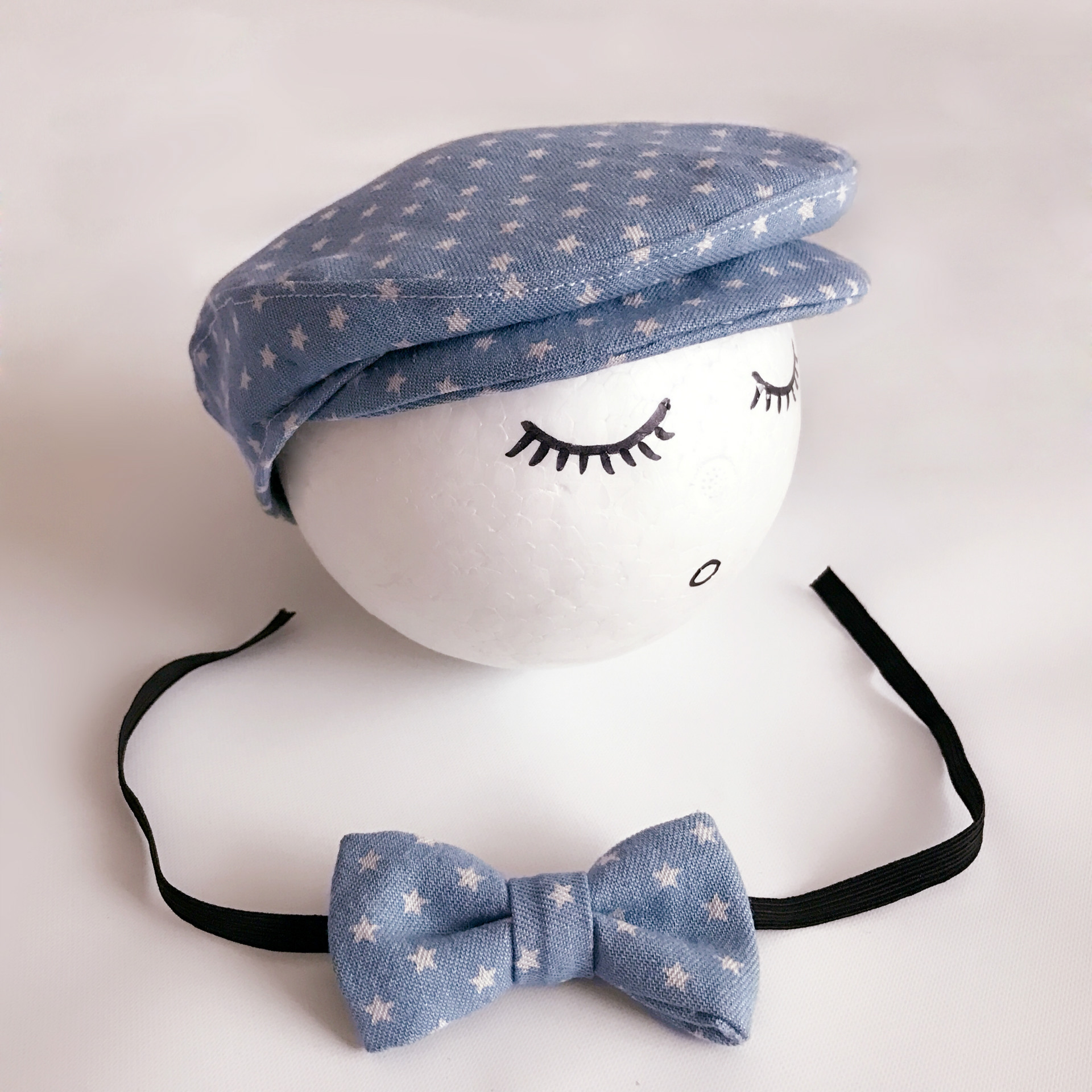 Baby Gentleman Duck Tongue Hat+Bowtie Cartoon Photography Hat Newborn Children Photography Clothing Top Hat