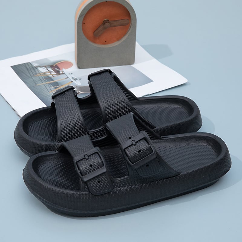 New Men's Outdoor Fashion Thick Sole Sandals - Non-Slip Shower Slippers for Bathroom, Lightweight Comfortable House Slippe