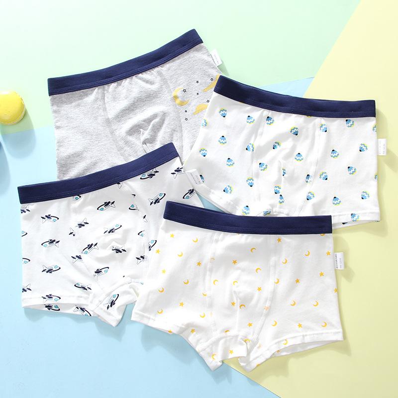 Children's cotton underwear boys boxer briefs underwear corners boys in big boy shorts