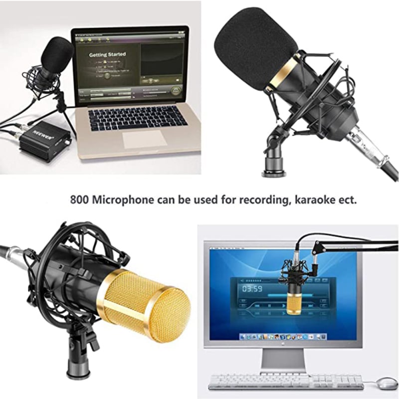 Professional BM800 Studio Condenser Microphone 3.5mm Wired BM800 Condenser Sound Recording Microphone For Computer