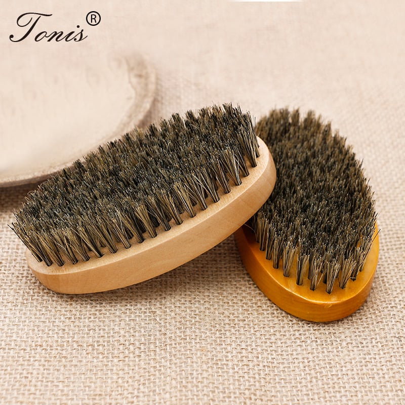 Men's beard brush Vintage Barber Shop bristle and beard tool Lotus bristle comb care and cleaning brush